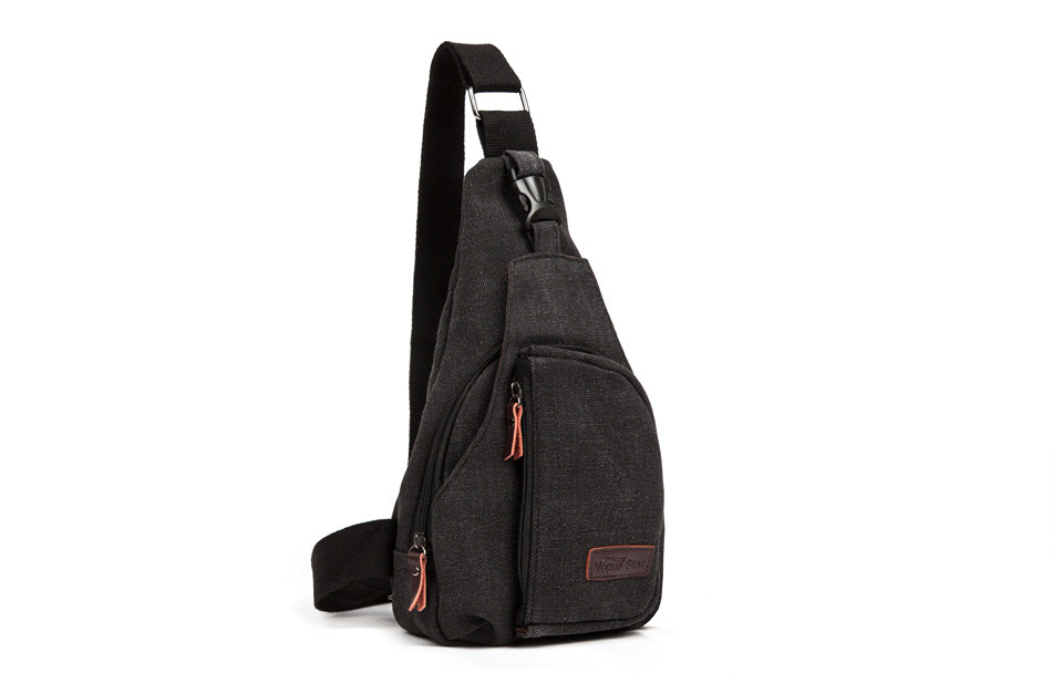 Casual Men Chest Pack Canvas Crossbody Bag