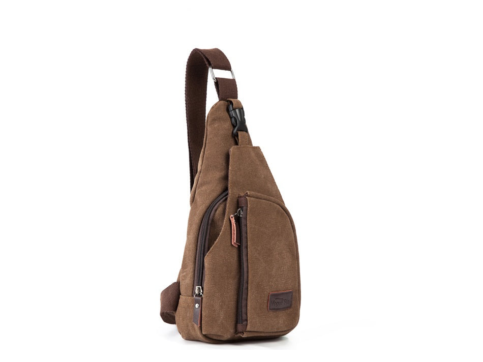 Casual Men Chest Pack Canvas Crossbody Bag