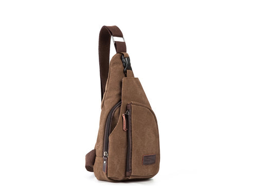 Casual Men Chest Pack Canvas Crossbody Bag