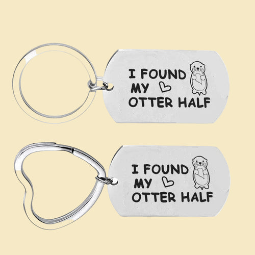 Couple keychain lovers gift (circle)